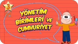 3 Sınıf Hayat Bilgisi Yönetim Birimleri ve Cumhuriyet 2022 [upl. by Lilybelle]