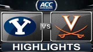 2013 ACC Football Highlights  BYU vs Virginia  ACCDigitalNetwork [upl. by Annaerdna]