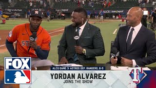 Yordan Alvarez José Altuve and Martin Maldonado on Astros Game 3 win over Rangers in ALCS [upl. by Oirazan729]