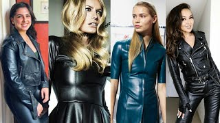 Outstanding leather bodycone style dresses for pretty women latex dresses and designs [upl. by Noek]