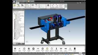 Press Feeder Machine SmartAssembly in IRONCAD Compose [upl. by Oreves]