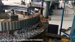 WCB geared slewing ring bearing manufacturers how to diy a small turntable bearing  gear shaping [upl. by Buyers]