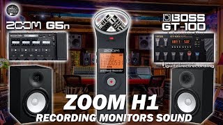 Zoom G5n vs BOSS GT 100 by Monitors Speakers ZOOM H1 Audio Recorder [upl. by Alra]