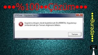 Uygulama Düzgün Olarak Başlatılamadı 0xc00007b Hatası \u00100 Çözüm SESLİ ANLATIM [upl. by Limaa10]