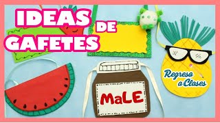 5 IDEAS DE GAFETES  REGRESO A CLASES  DIY [upl. by Dirgis]