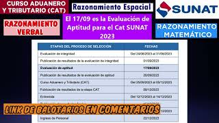 CAT SUNAT 2023 EVALUACION DE APTITUD RM RV ESPACIAL DIRECCION LOCALES DE EVALUACION LINK BALOTARIOS [upl. by Barimah148]