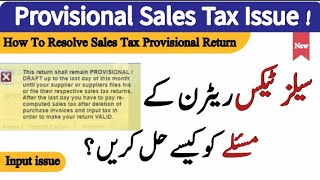 This Return Shall Remain Provisional Draft Up To The Last Day Of This Month Sales Tax Return 2024 [upl. by Reiniar241]