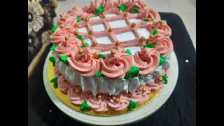 Cake decoration Anniversary Cake decorating How to make Cakedecorating ideasAnnapurna skitche [upl. by Fredericka49]