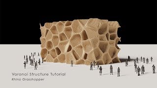 Voronoi Contour Structure Rhino Grasshopper Tutorial [upl. by Ardnu]