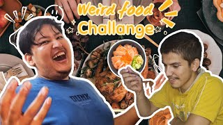 Trying WEIRD INDIAN FOOD CHALLANGE WITH RobinSChauhan [upl. by Eserahs]