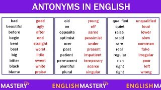 Learn 200 Common Antonyms Words in English to Expand your Vocabulary [upl. by Allix]