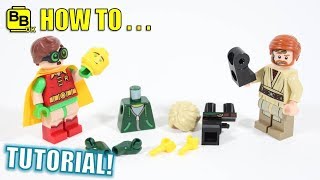 TIPS ON HOW TO TAKE LEGO MINIFIGURES APART [upl. by Fallon]