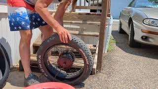 Addmotor M360 front tire change it goes a lot better this time [upl. by Aivatan]