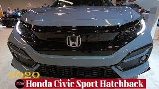 2020 Honda Civic Sport Hatchback Exterior and Interior Walkaround  Auto Show [upl. by Arriet]