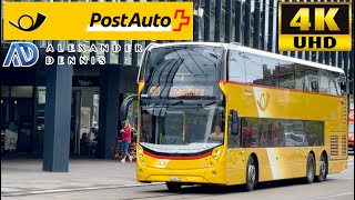 PostAuto Switzerland 120 St Gallen to Engelburg Alexander Dennis Enviro500MMC 134M Europe Buses [upl. by Akamaozu]