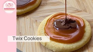 Twix Cookies Recipe  Caramel Sauce  Melted Chocolate [upl. by Alexio191]