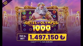 Gates of Olympus 1000 🏛️ Olympusta Yeni Milyoner  150₺ Bet İle 1497150₺ Kazanç [upl. by Aisined]