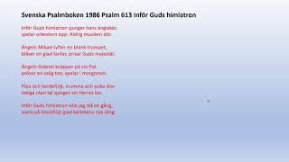 Psalm 613 Inför Guds himlatron [upl. by Arries]