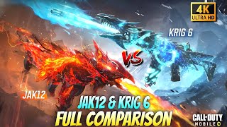 🤯Mythic Jak12 Vs Mythic Krig 6 Full Comparison  Jak12 Vs Krig 6 Which One Better  Codm S8 Leaks [upl. by Carlie]