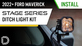 How To Install 2022 Ford Maverick Ditch Light Kit  Diode Dynamics [upl. by Mckenzie]