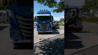 IVECO SWAY 490 Getting Unloaded shorts entertainment europeantrucks iveco newzealand 2023 [upl. by Stanway]