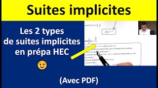 Suites implicites  exercices corrigés prépa HEC avec PDF [upl. by Ecaroh58]