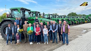 10 auf einen Streich  10 neue JOHN DEERE Traktoren für den landwirtschaftlichen Betrieb Besenthal [upl. by Acirt257]