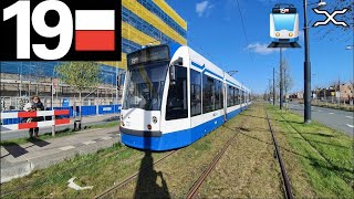 🚊 GVB Amsterdam Tramlijn 19 Cabinerit Station Sloterdijk – Diemen Sniep  Combino [upl. by Marsh]