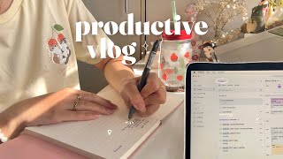 PRODUCTIVE VLOG 🌻🌿 getting things done and time management [upl. by Cookie]