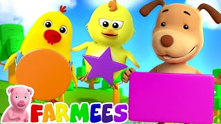 The Shapes Song  Learn Shapes Names  Preschool Videos for Kids  Nursery Rhymes amp Songs by Farmees [upl. by Haily]