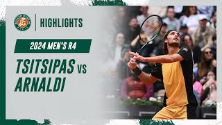 Tsitsipas vs Arnaldi Round 4 Highlights  RolandGarros 2024 [upl. by Ahsined]