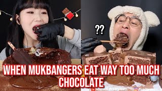 when mukbangers eat TOO much chocolate [upl. by Nohsyar99]