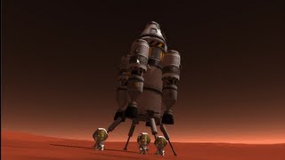 Flight To Duna Mars  With Tutorial  Kerbal Space Program [upl. by Yeta]