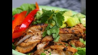 Cilantro Lime Chicken Salad with Mango Avocado Salsa [upl. by Gatian]