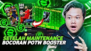 RESMI POTW BOOSTER SETELAH MAINTENANCE  BOCORAN EVENT 11 JANUARI EFOOTBALL 2024 MOBILE [upl. by Esilehc]