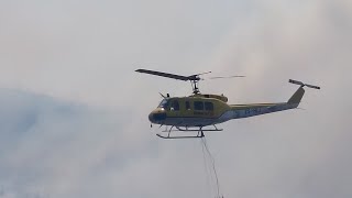 Working on Fire Huey firefighting in the Vredefort Dome [upl. by Anyale]