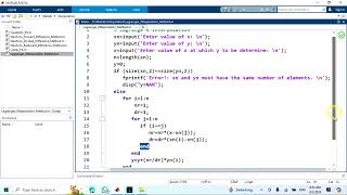 Lagranges Interpolation  Using MatLab [upl. by Brittne]