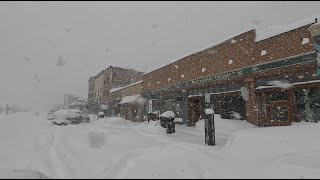 Driving from Truckee California to Lake Tahoe in a blizzard 4k [upl. by Sewel]