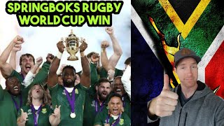 Californian Reacts  Springboks POWERFUL RUGBY WORLD CUP WIN [upl. by Thorlie]