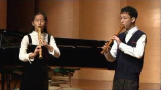 Sonata VI Largo and Allegro  G P Telemann  Recorder Duet [upl. by Boak905]