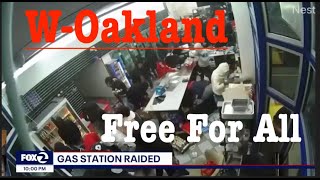 Oakland Gas Station Destroyed by Mob  Police Show NINE HOURS Later [upl. by Staten]