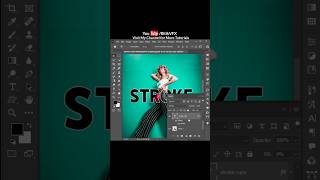 Best Way To Create Outline Text Effect In Photoshop shorts [upl. by Anitsuga]