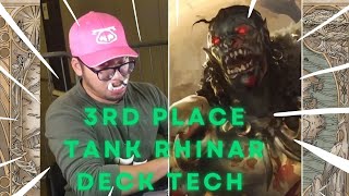 3rd Place Rhinar Battle Hardened Deck Tech [upl. by Lonee]