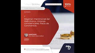 Tema Régimen Patrimonial del Matrimonio Uniones convivenciales Pacto de Convivencia [upl. by Agrippina]