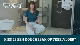 Kies je een douchebak of tegelvloer in inloopdouche [upl. by Amabelle]