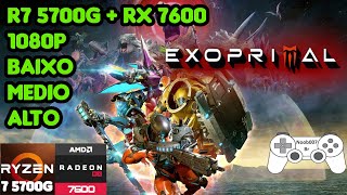 RX 7600  RYZEN 7 5700G  BENCHMARK  EXOPRIMAL  16GB RAM [upl. by Hayyim]