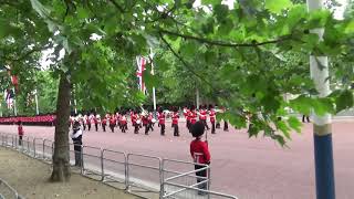 Band of the Coldstream Guards marching on the Mall [upl. by Einahteb]