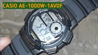 Unboxing Casio AE1000W1AVDF Black Sporty [upl. by Chemar]