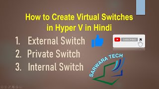 How to configure Virtual Switches in hyper v Practical in Hindi Part2 [upl. by Arykat]