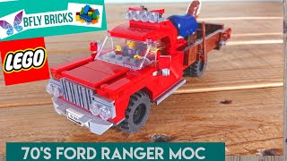 Lego 1970s Ford Ranger MOC Using the HIDDEN SIDE Stunt Truck [upl. by Wyatan]